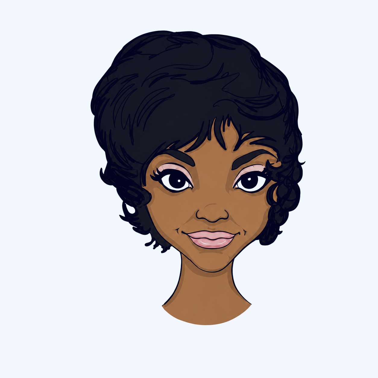 Illustrated portrait representing the girl with the honey-coated voice.